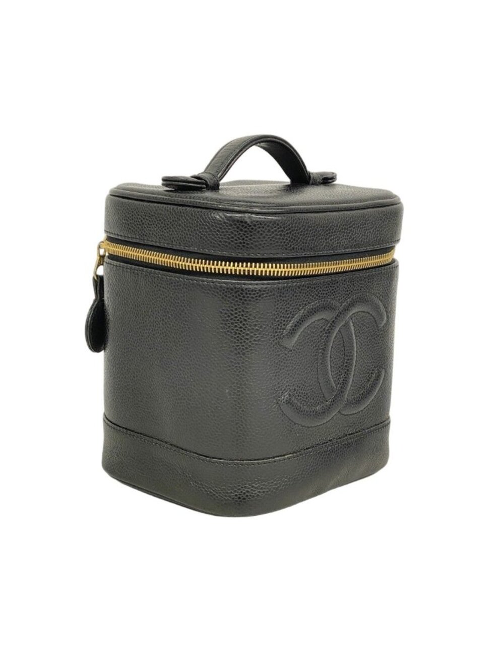 Chanel Vanity Bag Caviar Leather Black Gold - Picture 2 of 10